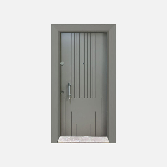 İdealim KM-103 Krom Seri PVC Mono Çelik Kapı