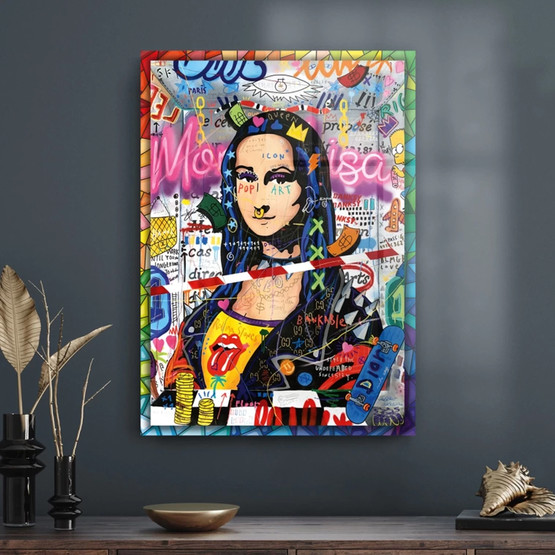 Doğaner Glow Cam Tablo Pop Art Mona Lisa 30x40 cm