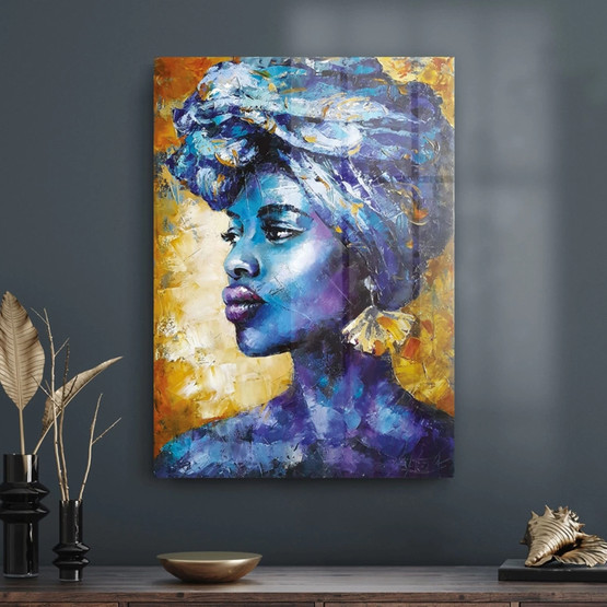 Doğaner Glow Cam Tablo Popart Afrikalı Kadın 30x40 cm