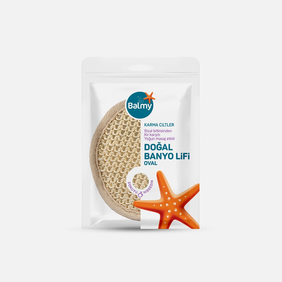    Balmy  Doğal Sisal Oval Banyo Kesesi 