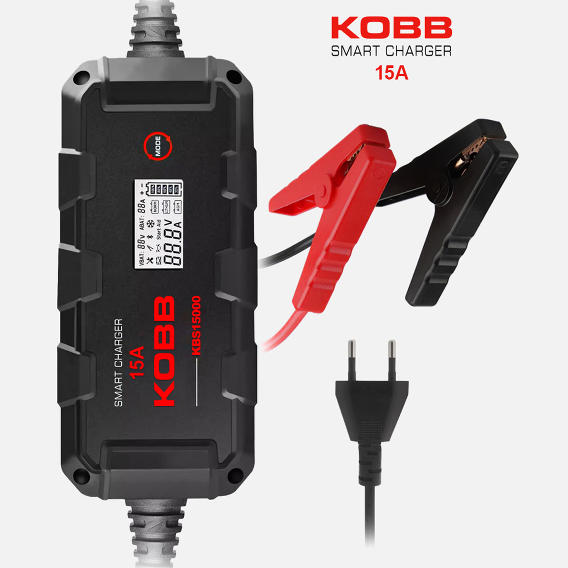    Kobb Kbs15000 6V/12V/24V 300A Akıllı Dijital Akü Şarj ve Akü Bakım Desülfatör 