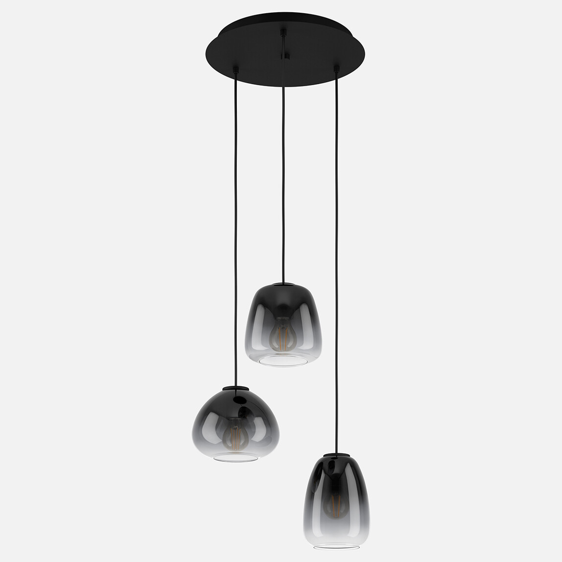    Eglo Aguilares Modern 3'lü Çelik Yuvarlak Avize  