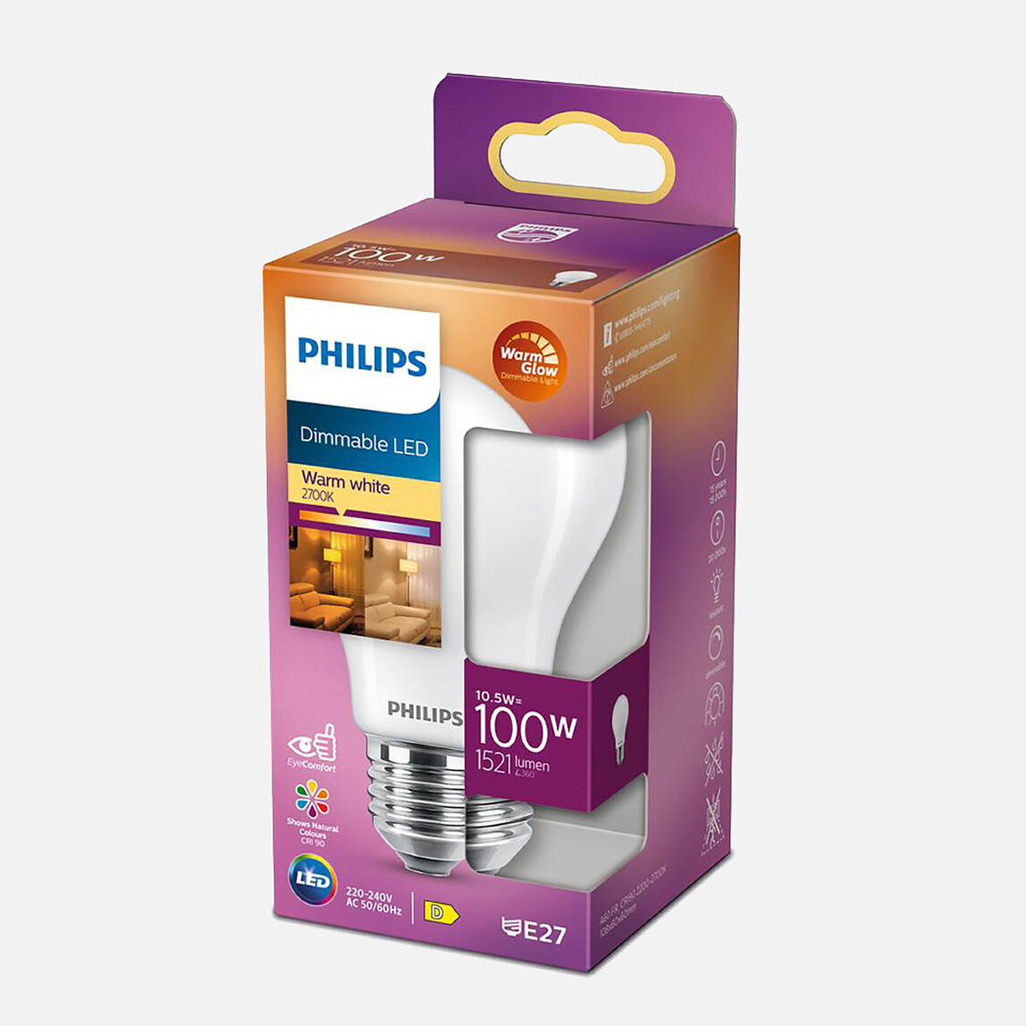    Philips Led Classic A60 FR 10.5 W Sıcak Beyaz E27 LED Ampul 