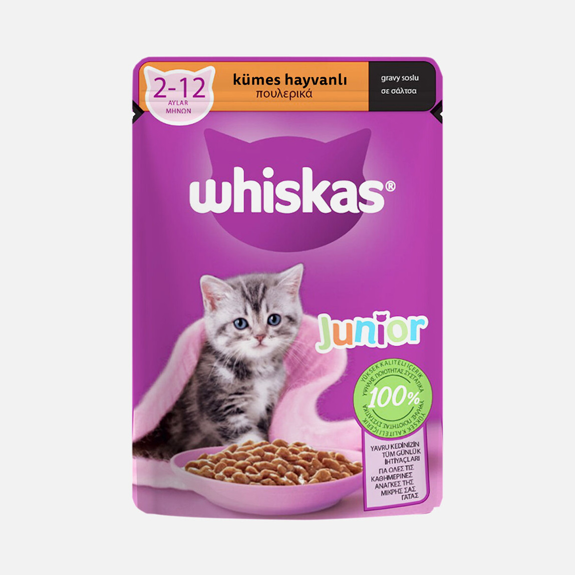    Whiskas Yavru Kümes Hayvanlı Poşet Yaş Mama 85g  