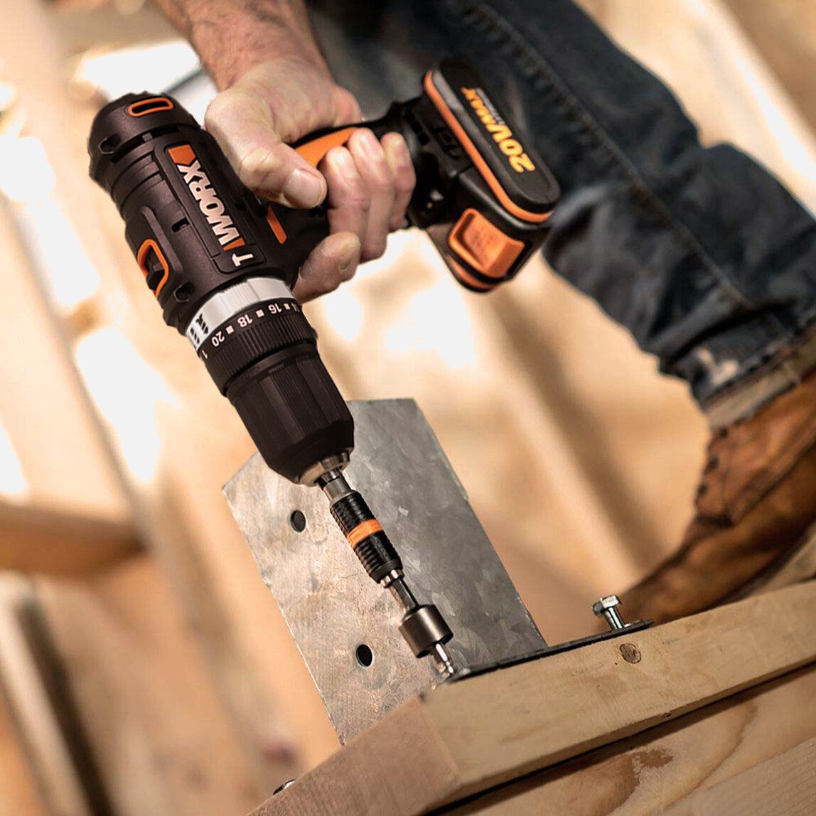   Worx WX370.1 20 V 2 Ah Çift Akülü Li-ion Darbeli Akülü Matkap   