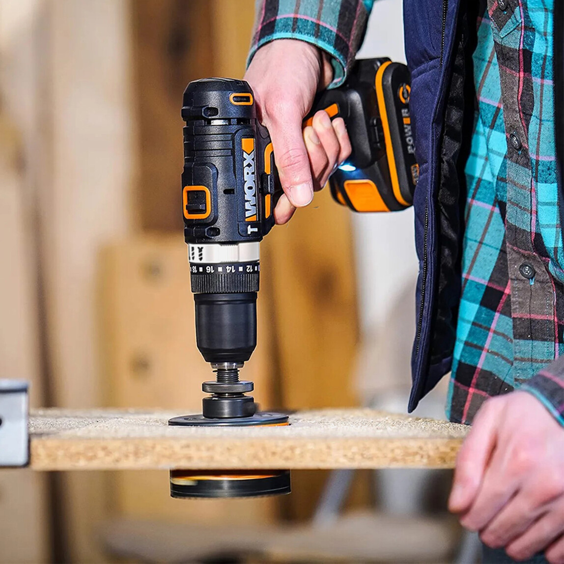    Worx WX370.1 20 V 2 Ah Çift Akülü Li-ion Darbeli Akülü Matkap   