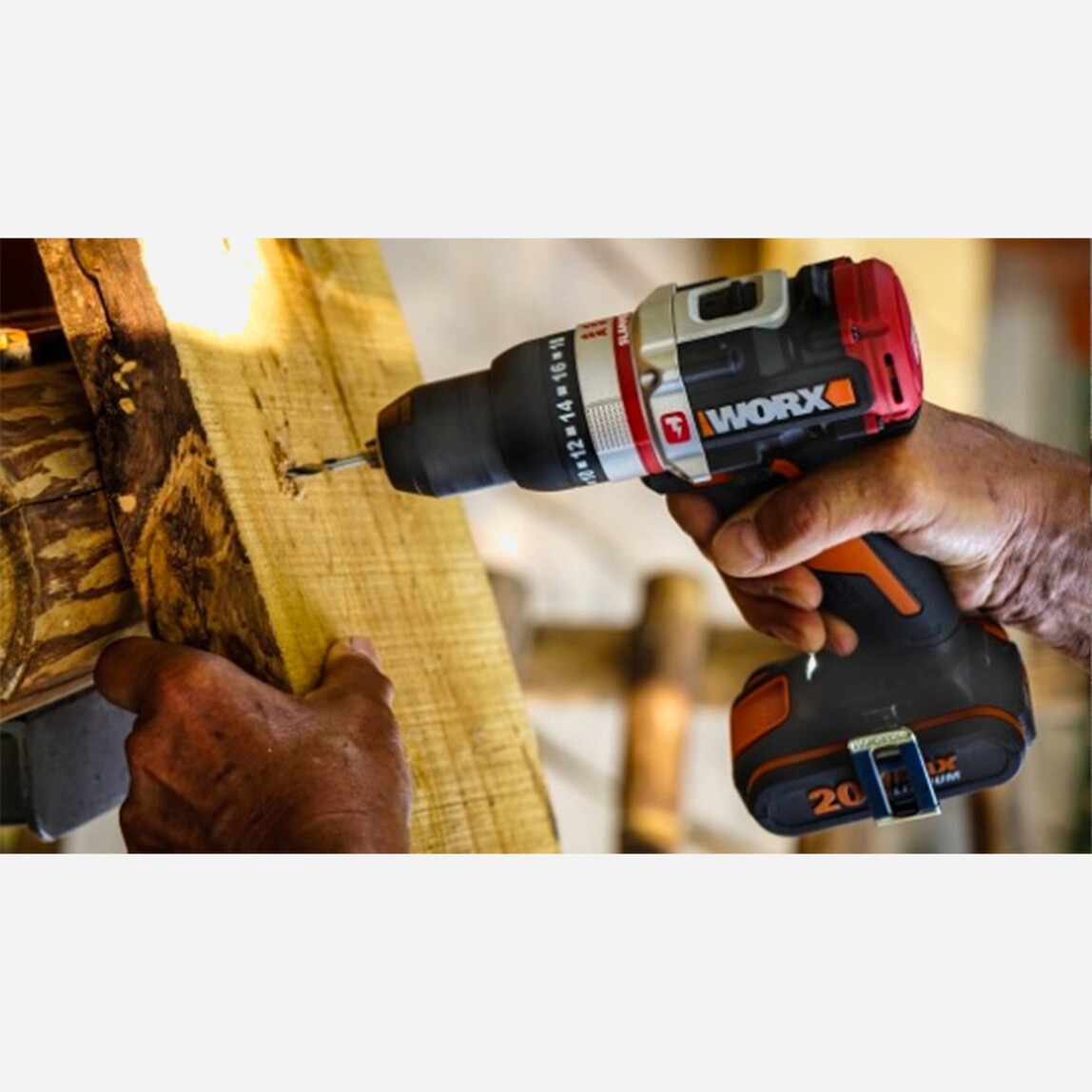    Worx WX354.1 20 V 2 Ah - 4 Ah Çift Akülü Li-ion Darbeli Akülü Matkap   