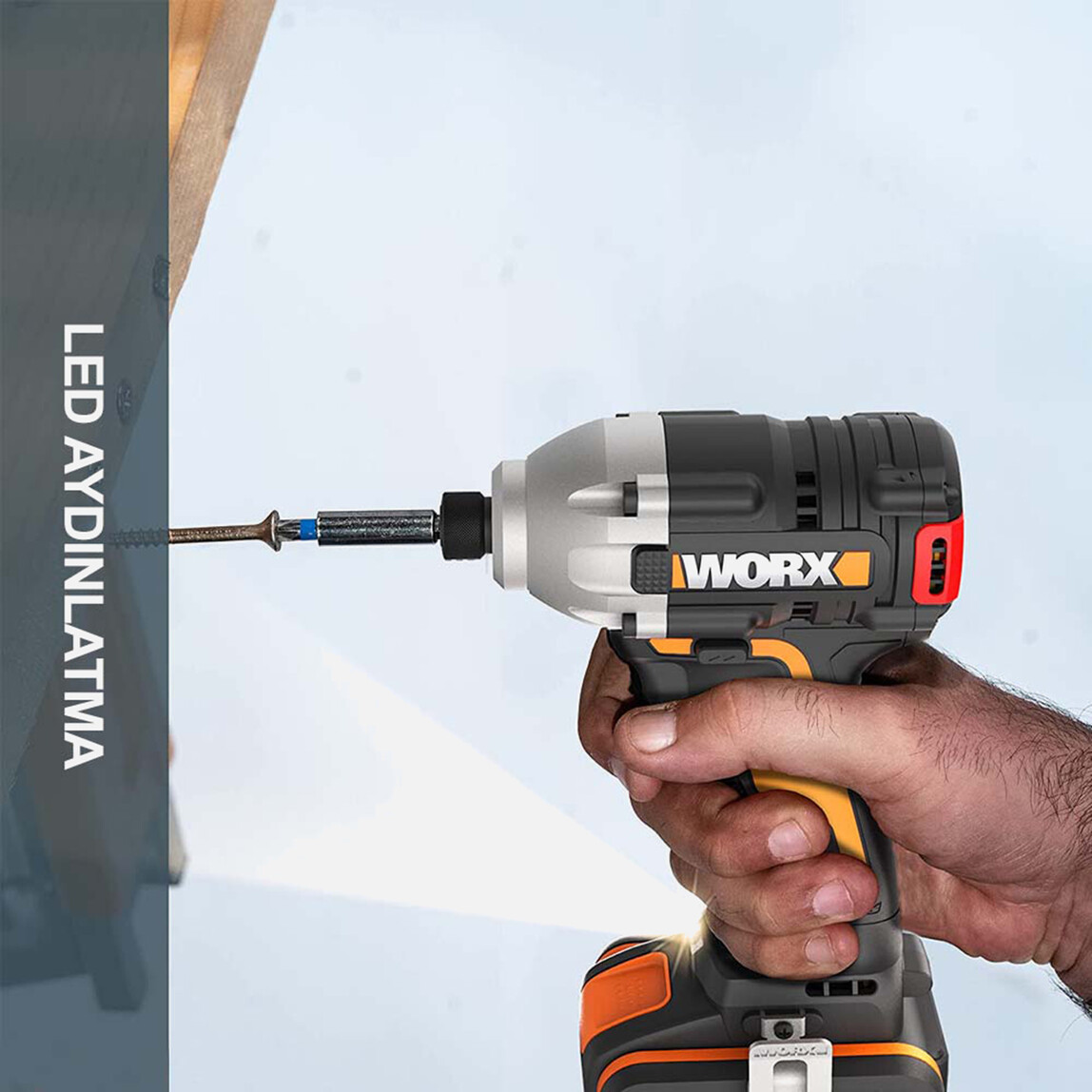    Worx WX261 20 V 2 Ah Çift Akülü Li-ion Darbeli Akülü Tornavida   