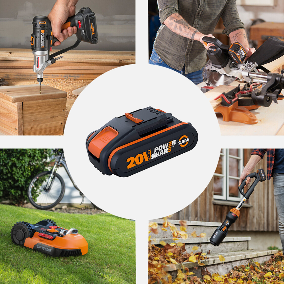    Worx Wa3601 20V 2Ah Li-ion Akü Ve Akü Şarj Cihazı   