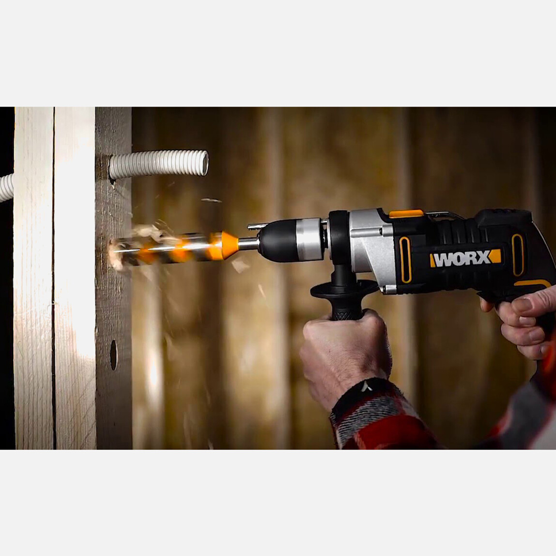    WORX WX318 810W Darbeli Matkap + 6 Adet Uç  