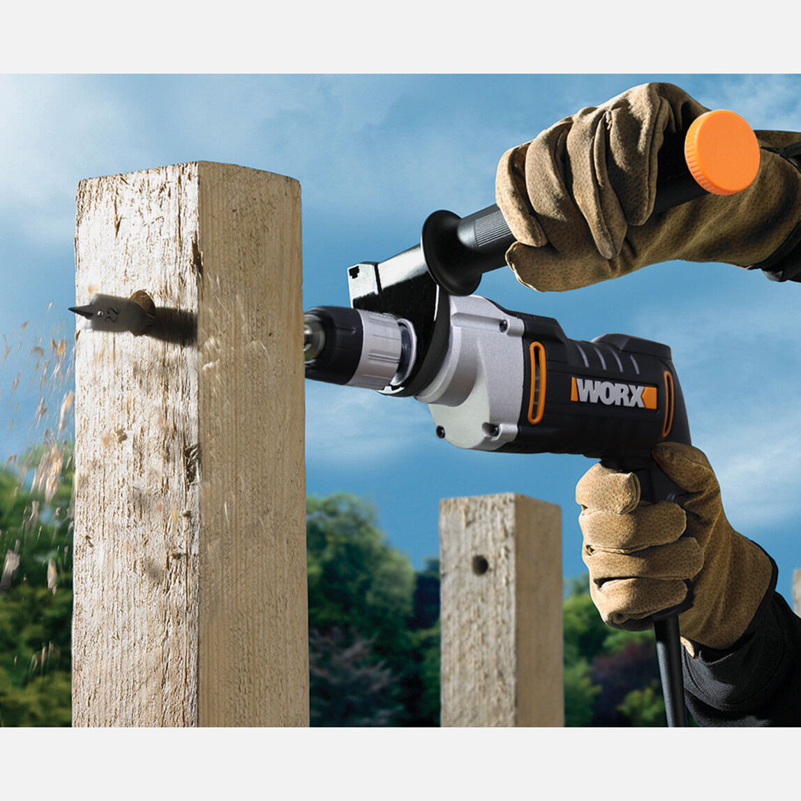    WORX WX318 810W Darbeli Matkap + 6 Adet Uç  