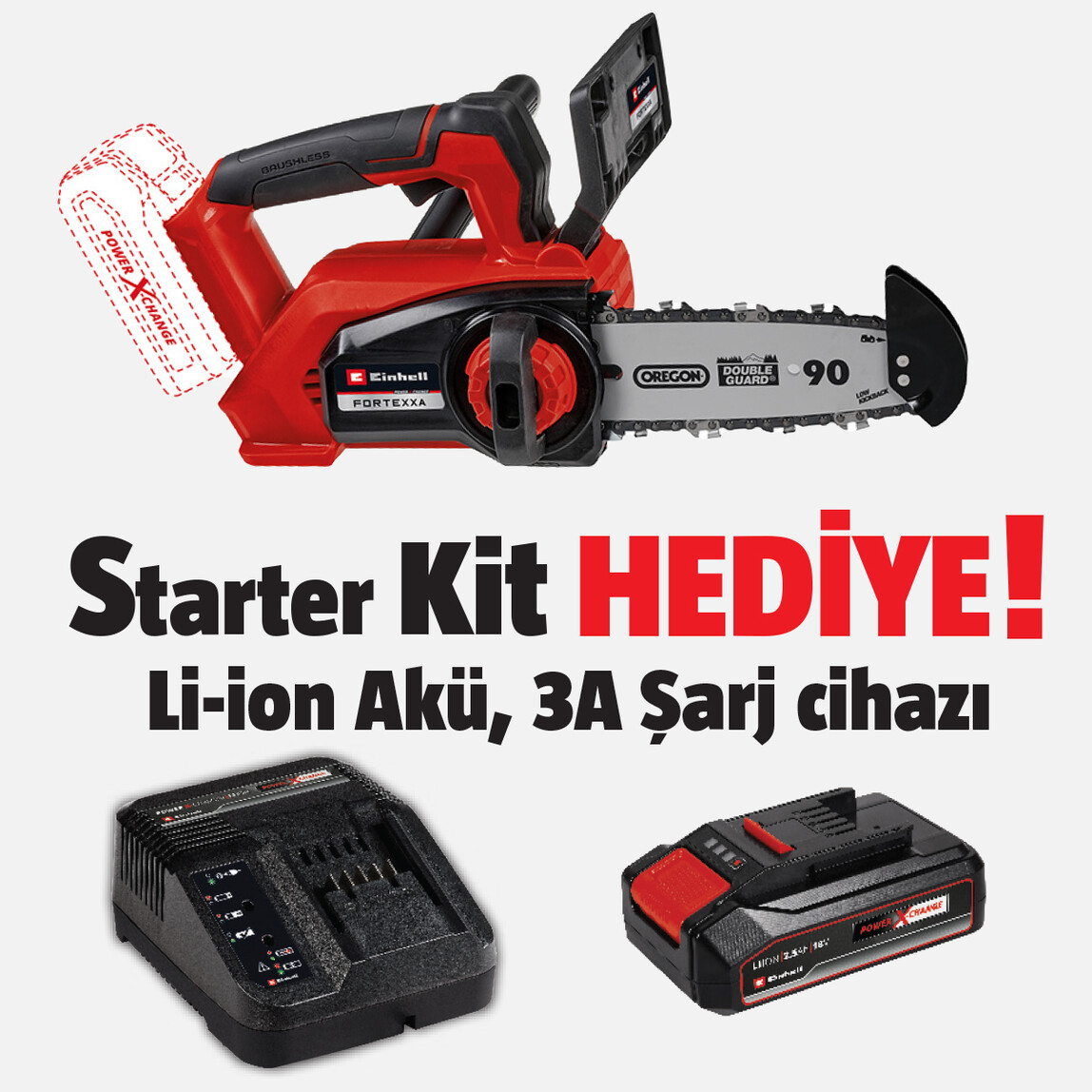 Einhell FORTEXXA 18/20 TH Akülü Ağaç Kesme Makinesi_0