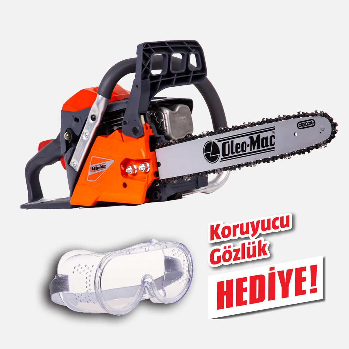    Oleo-Mac GSH400 1700 W Benzinli Ağaç Kesme Makinesi 