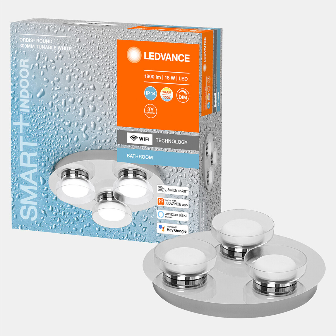    Smart Orbis Round Wifi 18 W 3'lü Sıva Altı Gömme Led Spot 
