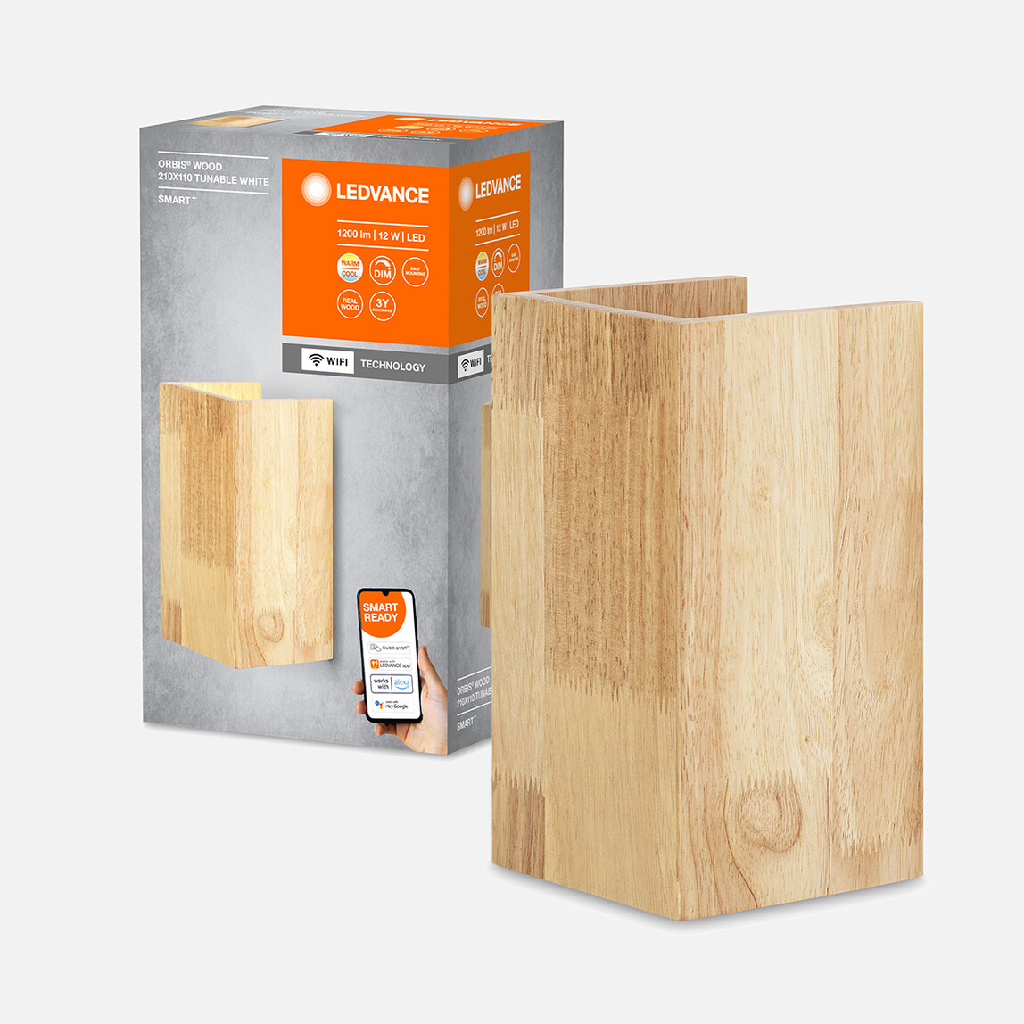   Smart Wi-fi Orbis Wood Aplik 21 cm  