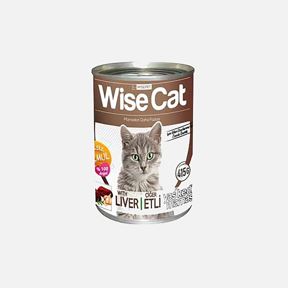    Wise Cat Ciğerli Konserve Kedi Maması 415gr 