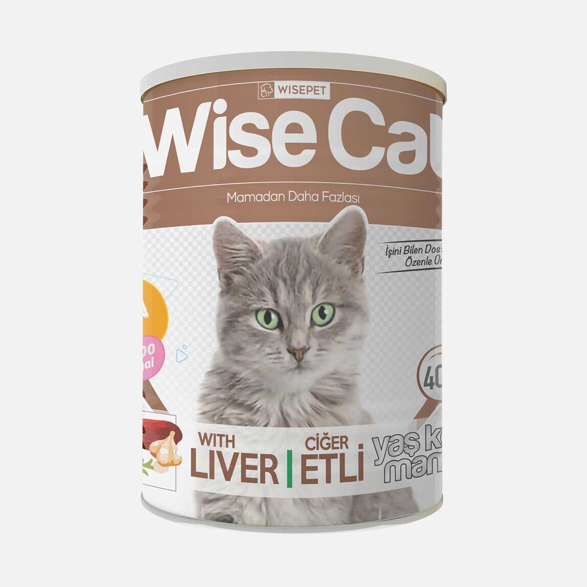    Wise Cat Ciğerli Konserve Kedi Maması 415gr 