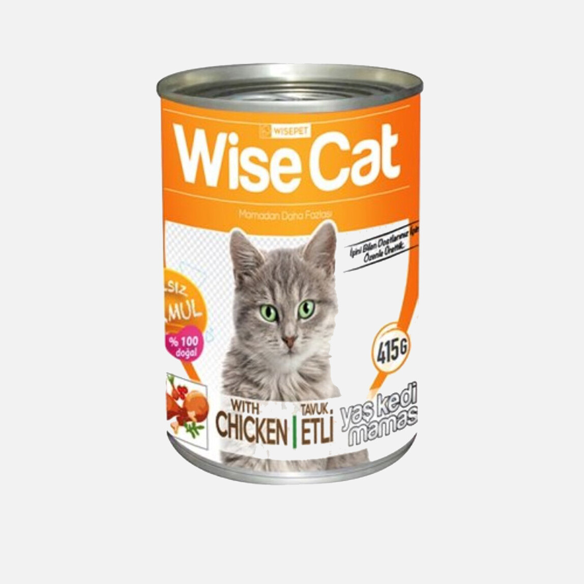    Wise Cat Tavuklu Konserve Kedi Maması 415gr 