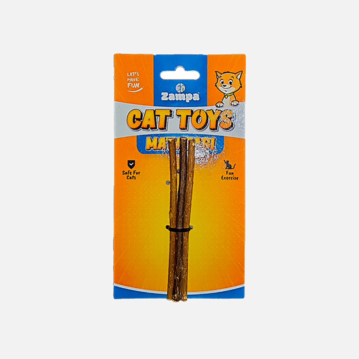    Zampa Matatabi 3'lü Ahşap Çubuk Kedi Oyuncağı 