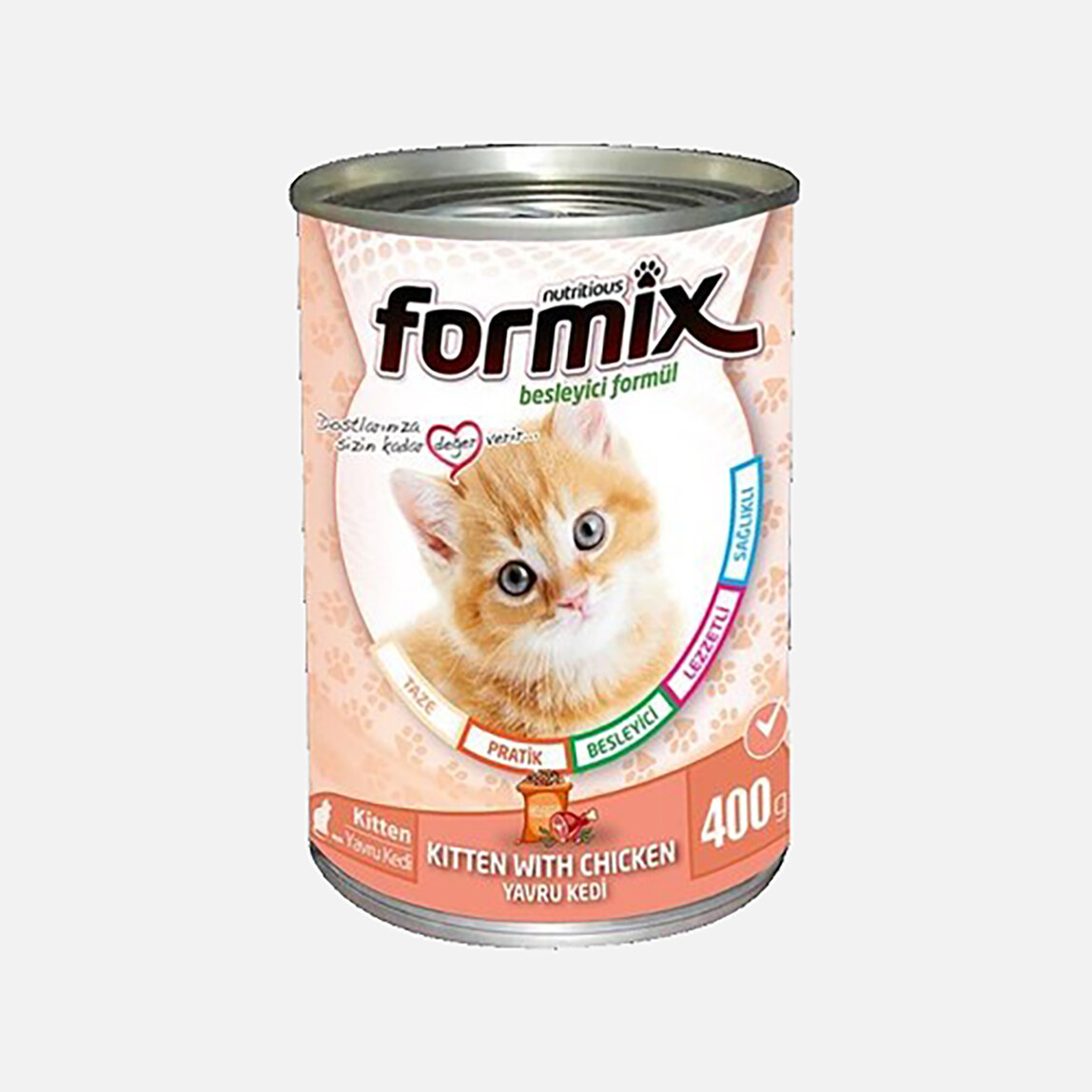 Formix Tavut Parça Etli Soslu Koserve Kedi Maması 400gr_0