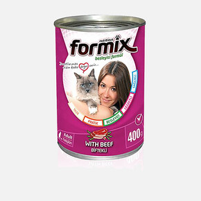 Formix Biftek Parça Etli Soslu Konserve Yetişkin Kedi Maması 400gr