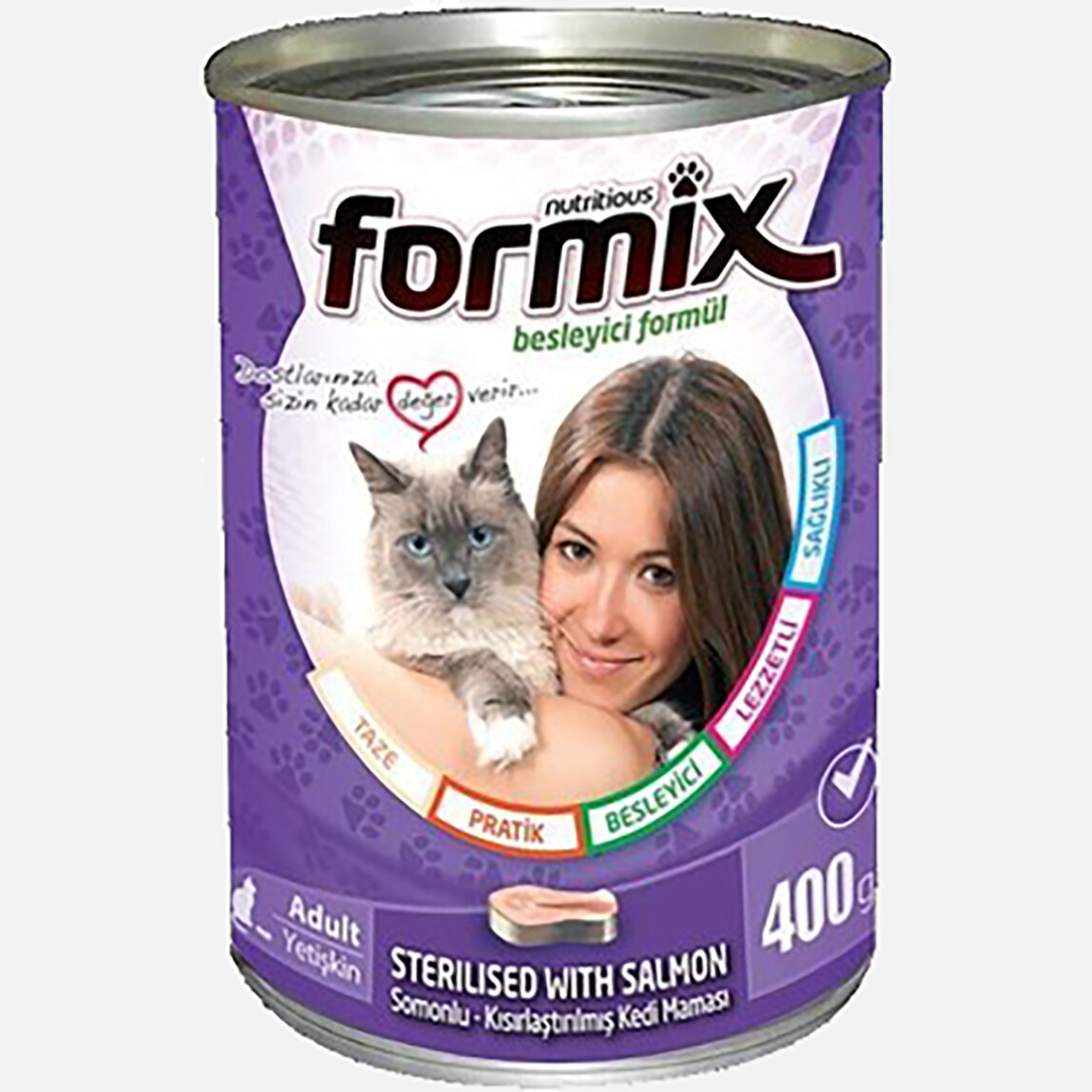    Formix Somon Parça Etli Soslu Konserve Kısır Kedi Maması 400gr 