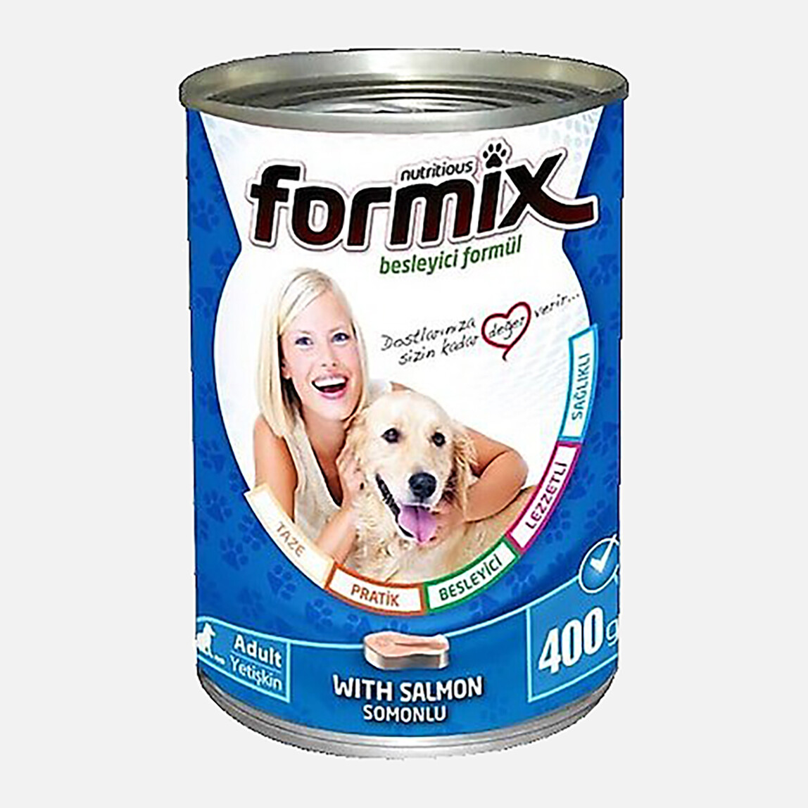    Formix Somon Parça Etli Soslu Konserve Yetişkin Köpek Maması 400gr 