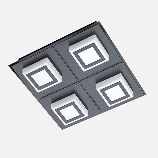 Masiano 3.3 W Siyah 4'lü Sıva Altı Gömme Led Spot