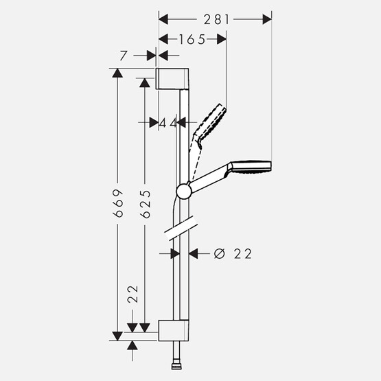 Hansgrohe Crometta 1 Jet Duş Seti Beyaz/Krom