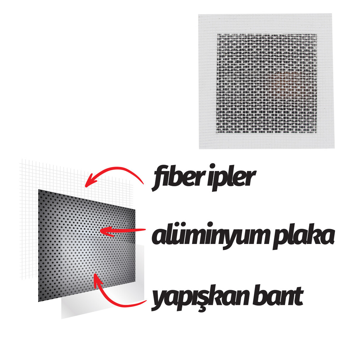   Duvar Yaması Metal 20cmX20cm  