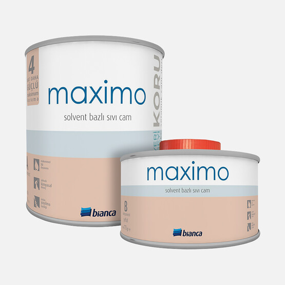 Maximo Sıvı Cam Solvent Bazlı İpek Mat 0,5L 