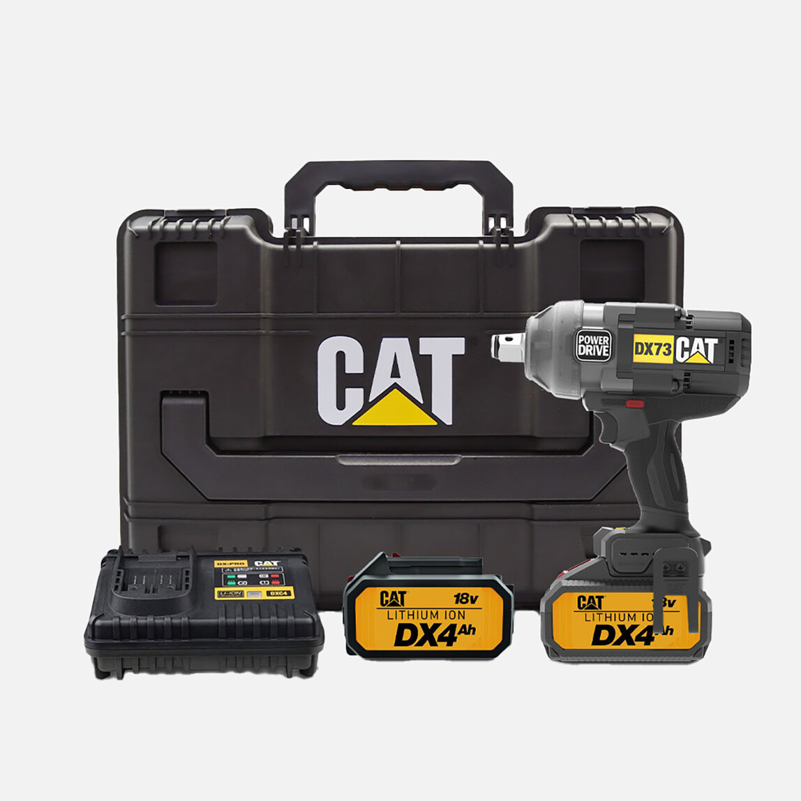    CAT DX73 18Volt 4.0 Ah. Çift Akülü 1700/2100Nm Kömürsüz Profesyonel Şarjlı Somun Sıkma 