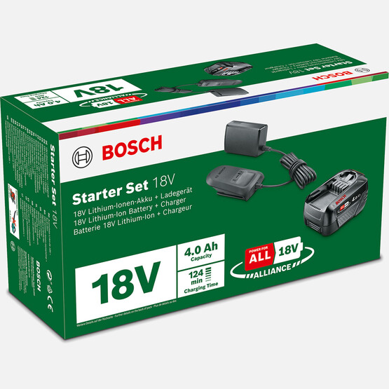 Bosch 18V Akü Başlangıç Seti (4.0Ah, Tek Akü + AL18V-20) 