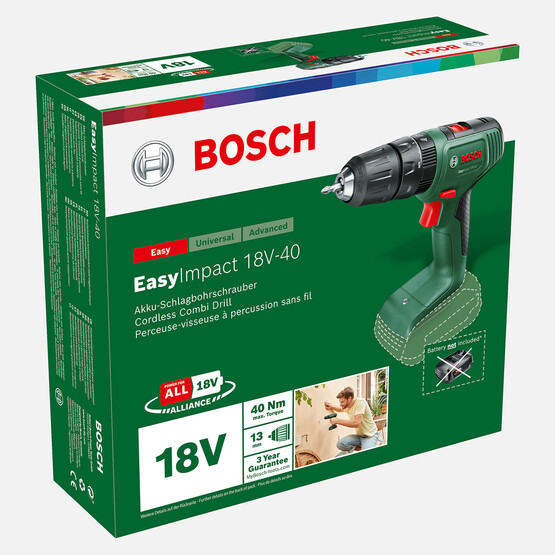 Bosch EasyImpact 18V-40 (Karton kutu, Solo) Vidalama