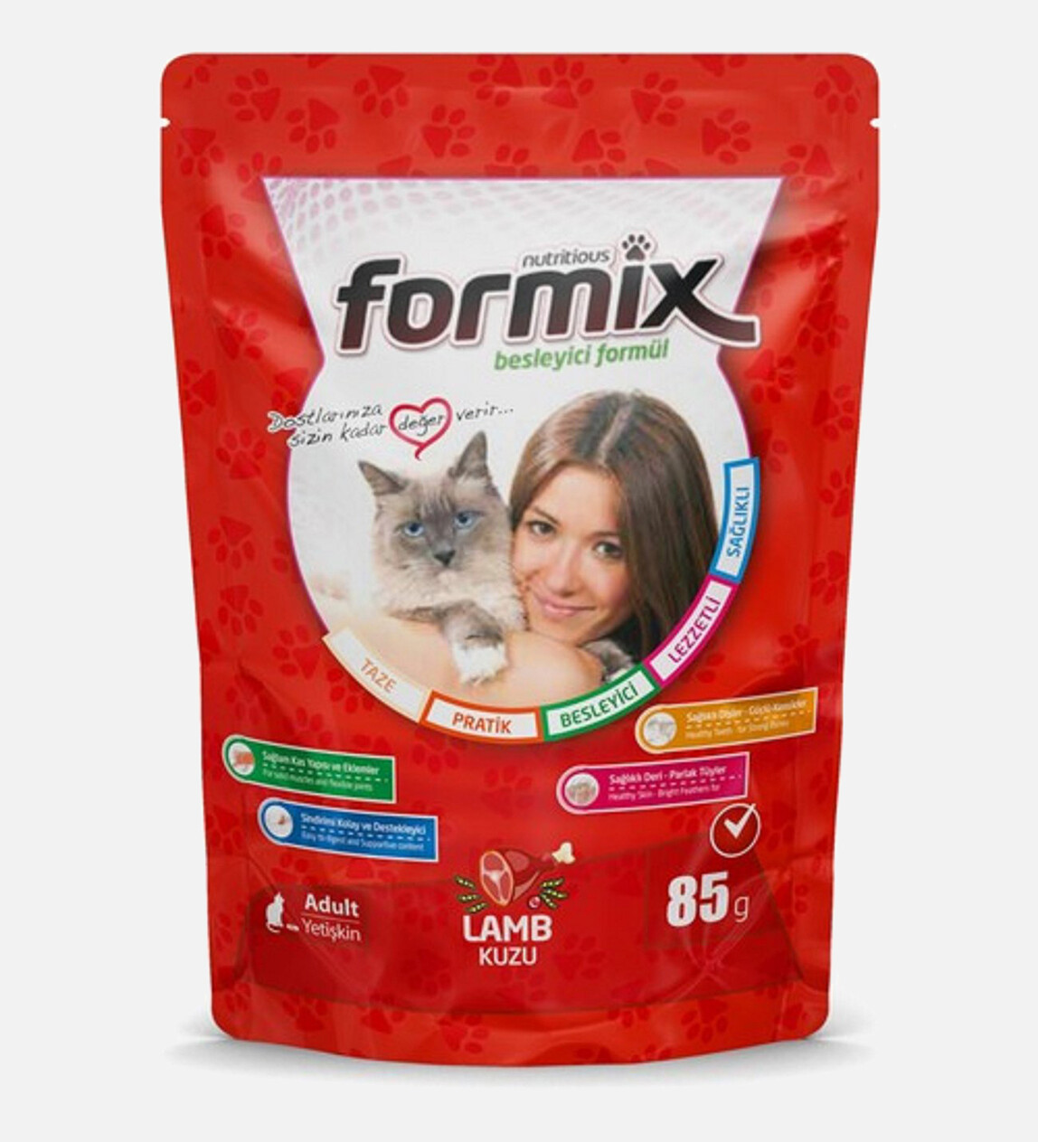    Formix Kuzu Etli Jöleli Yetişkin Kedi Maması 85gr  