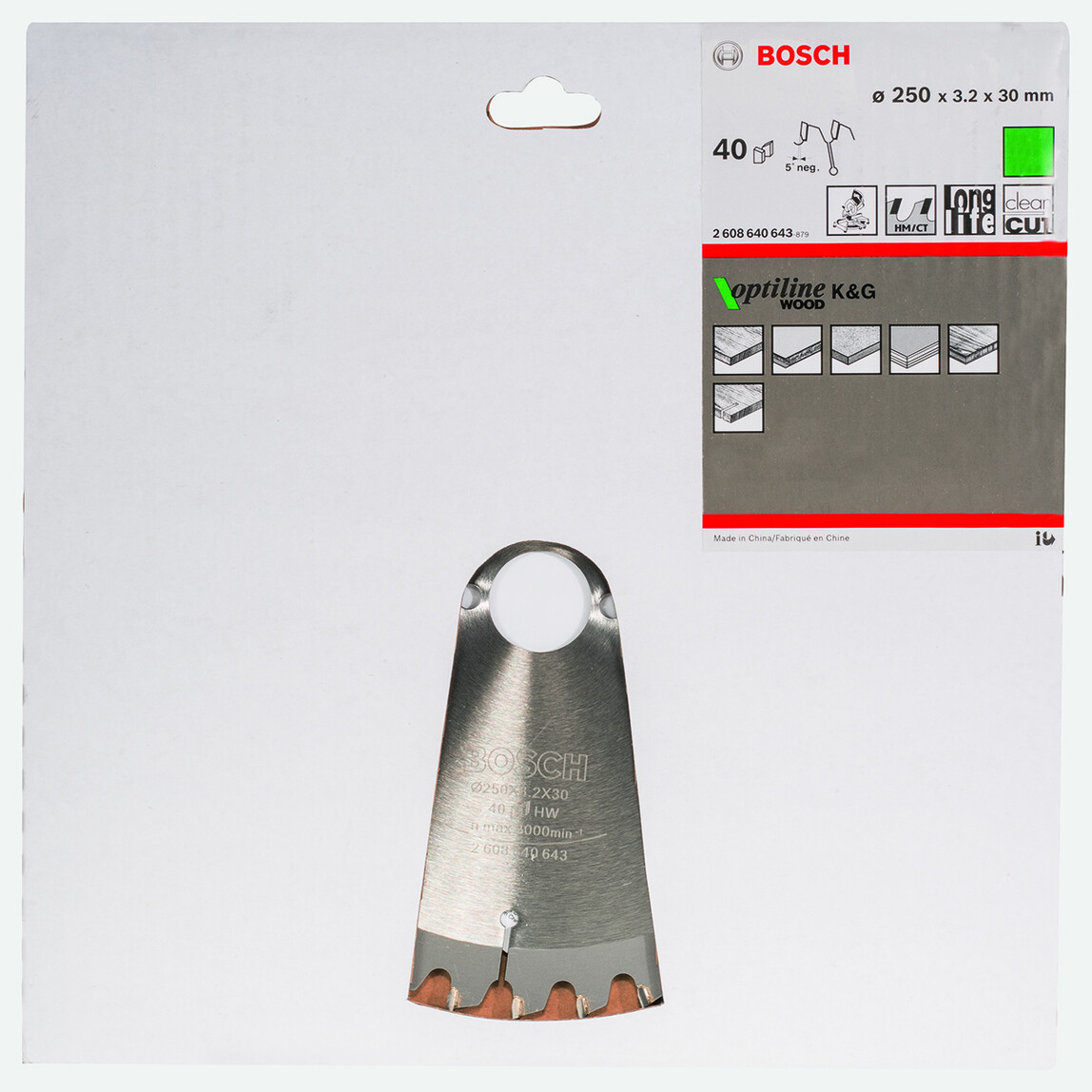    Bosch Daire Testere Bıçağı Opw 250x30 mm 40 D 