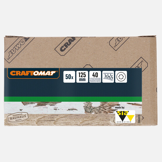 Craftomat Zımpara Kağıdı G40, 125 mm, 8Hole