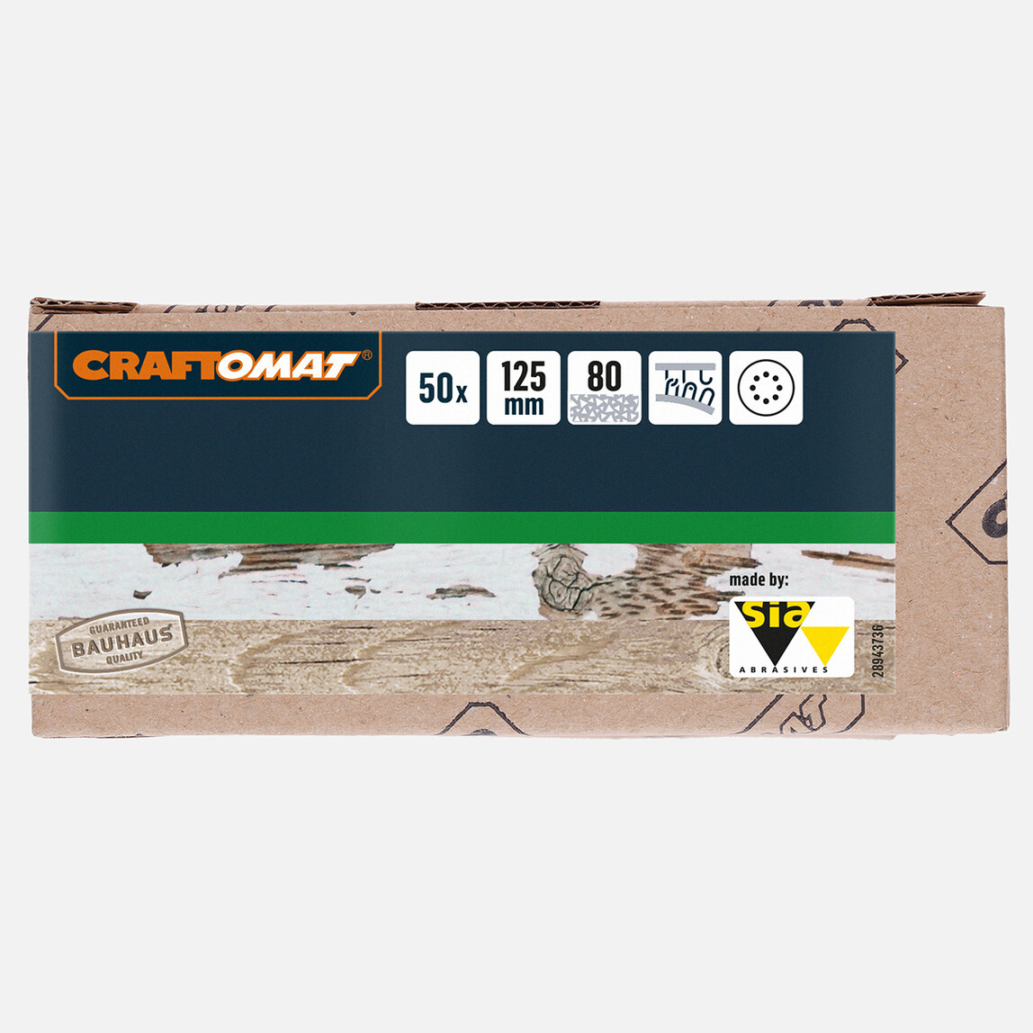 Craftomat Zımpara Kağıdı G80, 125 mm, 8D_1