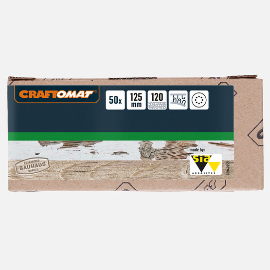 Craftomat Zımpara Kağıdı G120, 125 mm, 8D