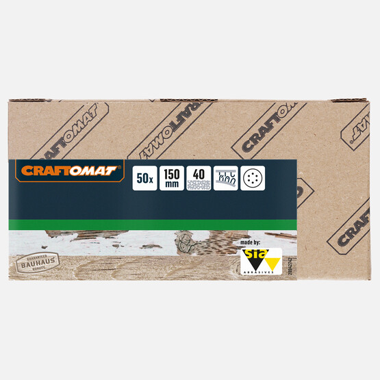 Craftomat Zımpara Kağıdı G40, 150 mm, 6D