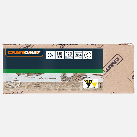 Craftomat Zımpara Kağıdı G120, 150 mm, 6D