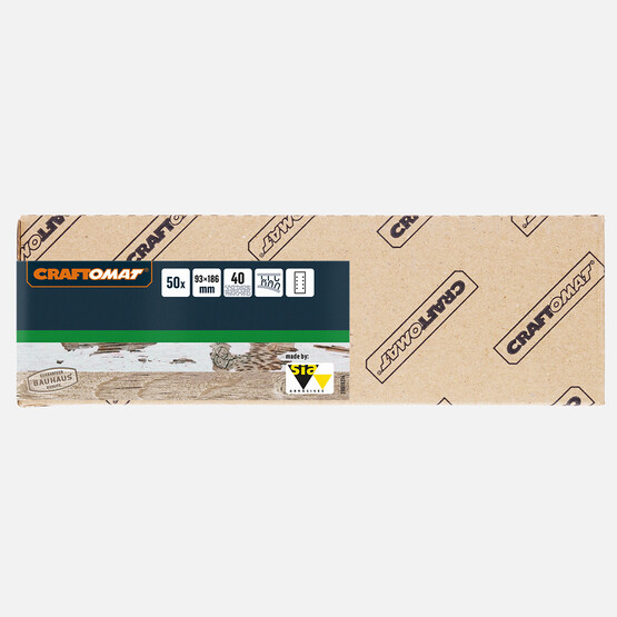 Craftomat Zımpara Kağıdı 8D 93 X 186 mm, G 40 50-Pc