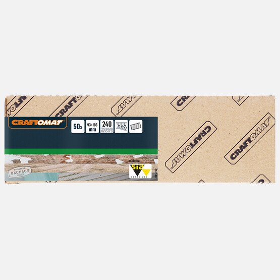 Craftomat Zımpara Kağıdı 93 X 186 mm, G 240, 50-Pc