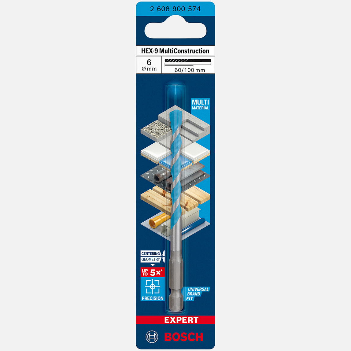    Bosch Exp Çok Amaçlı Matkap Uç Hex-9 Mc 6x100 mm 