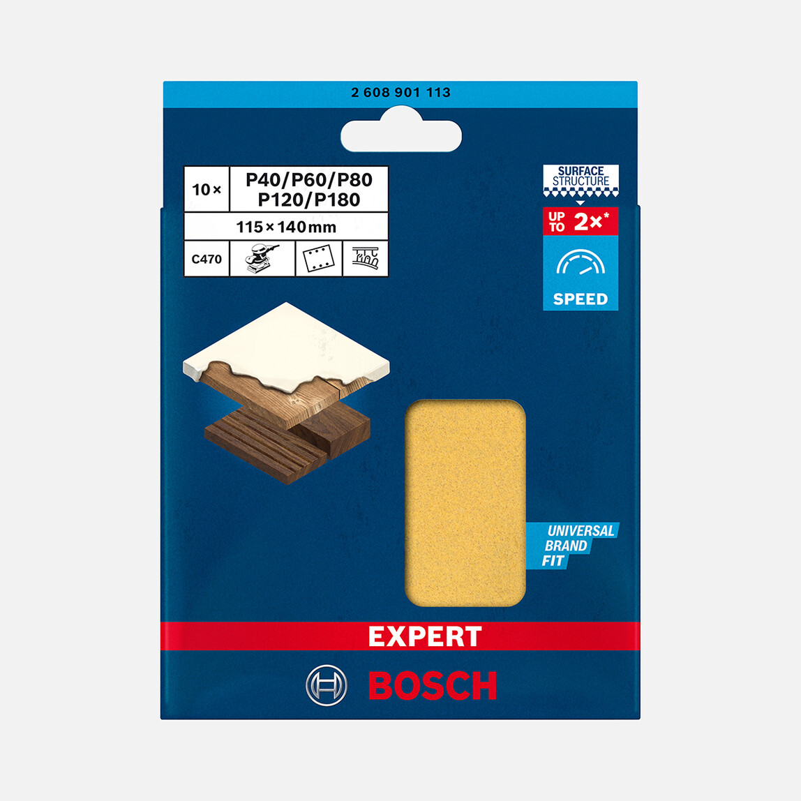    Bosch Exp Zımpara Exc470, S1260 Hook&Loop 10'lu 