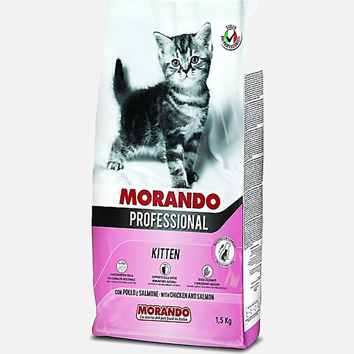    Morando Tavuklu ve Somonlu Yavru Kedi Maması 1,5kg 