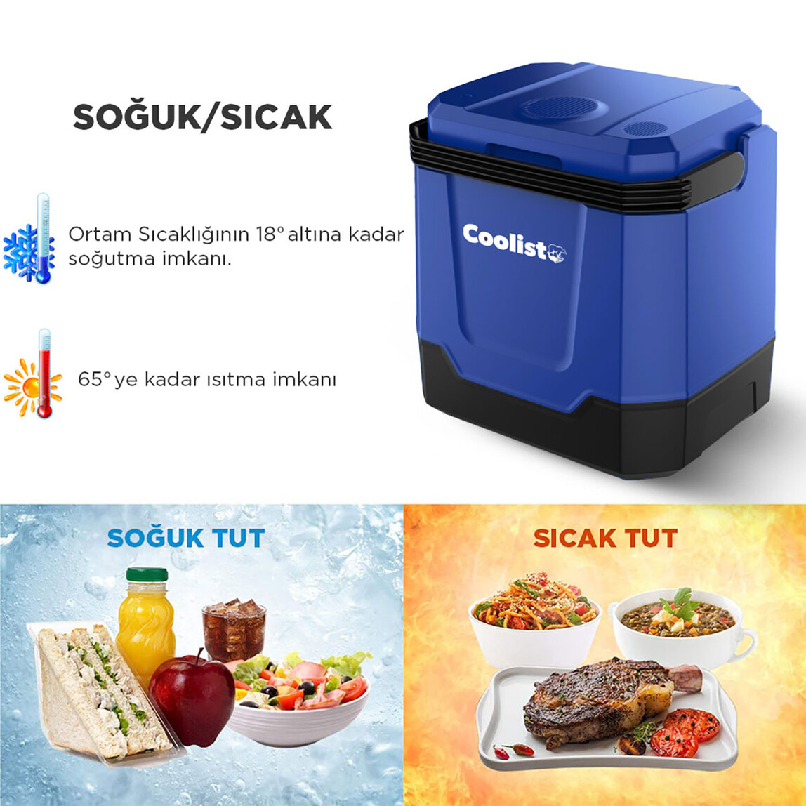    Coolist CLT33 Sıcak Soğuk Oto Buzdolabı  