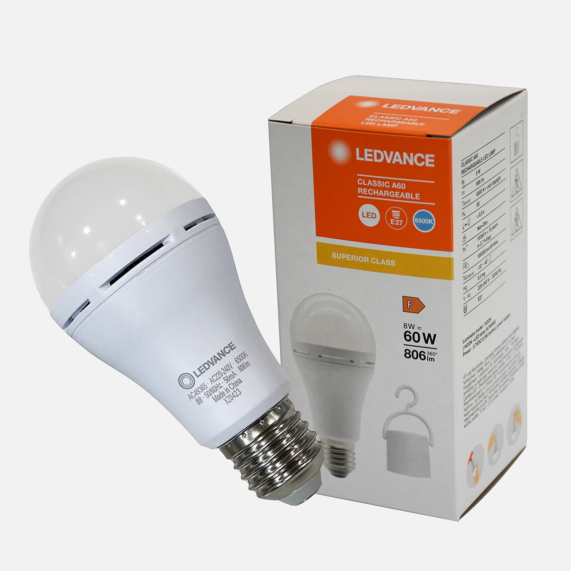    Lcla60 Rech 8 W Beyaz Şarjlı E27 LED Ampul 