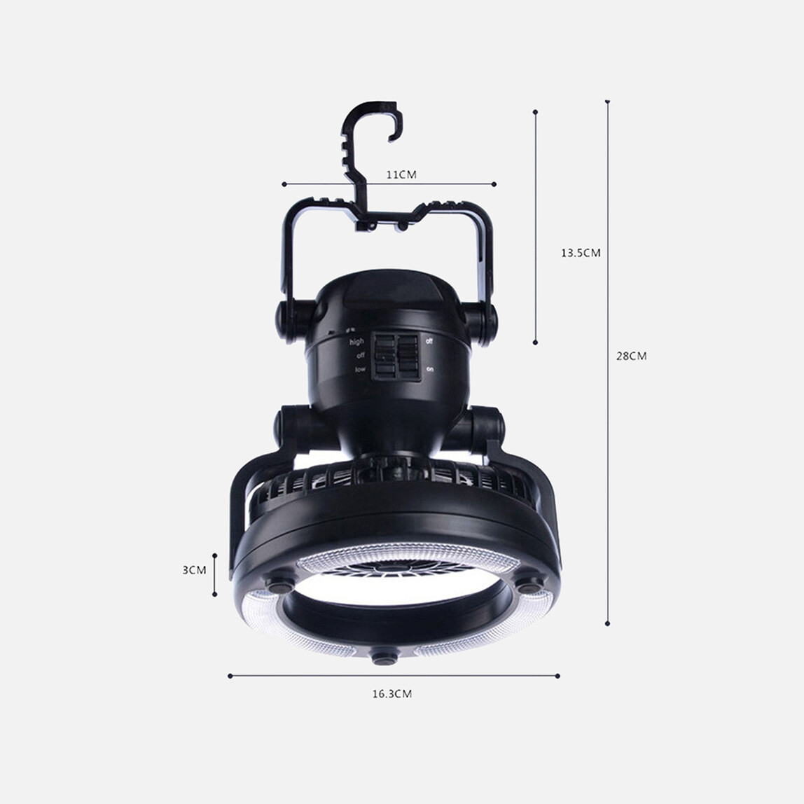    2In1 Led Kamp Lambası Tavan Vantilatörü  