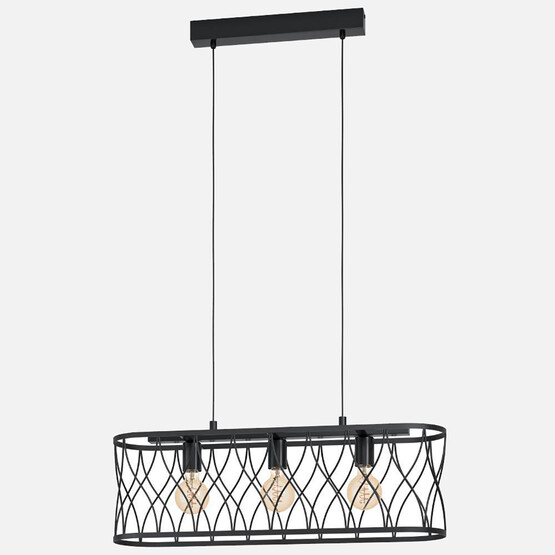 Giltspur Siyah Metal 3'lü Sıralı Avize